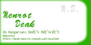 menrot deak business card